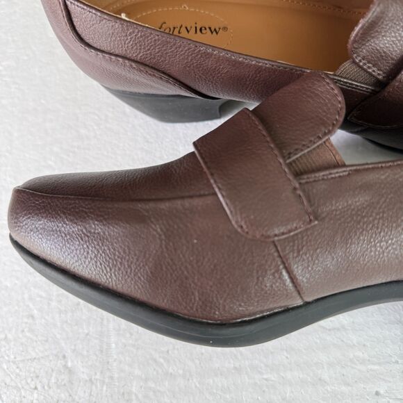 Size 9.5WW - Comfortview Women's The Maya Slip On Shootie Brown - Picture 9 of 9